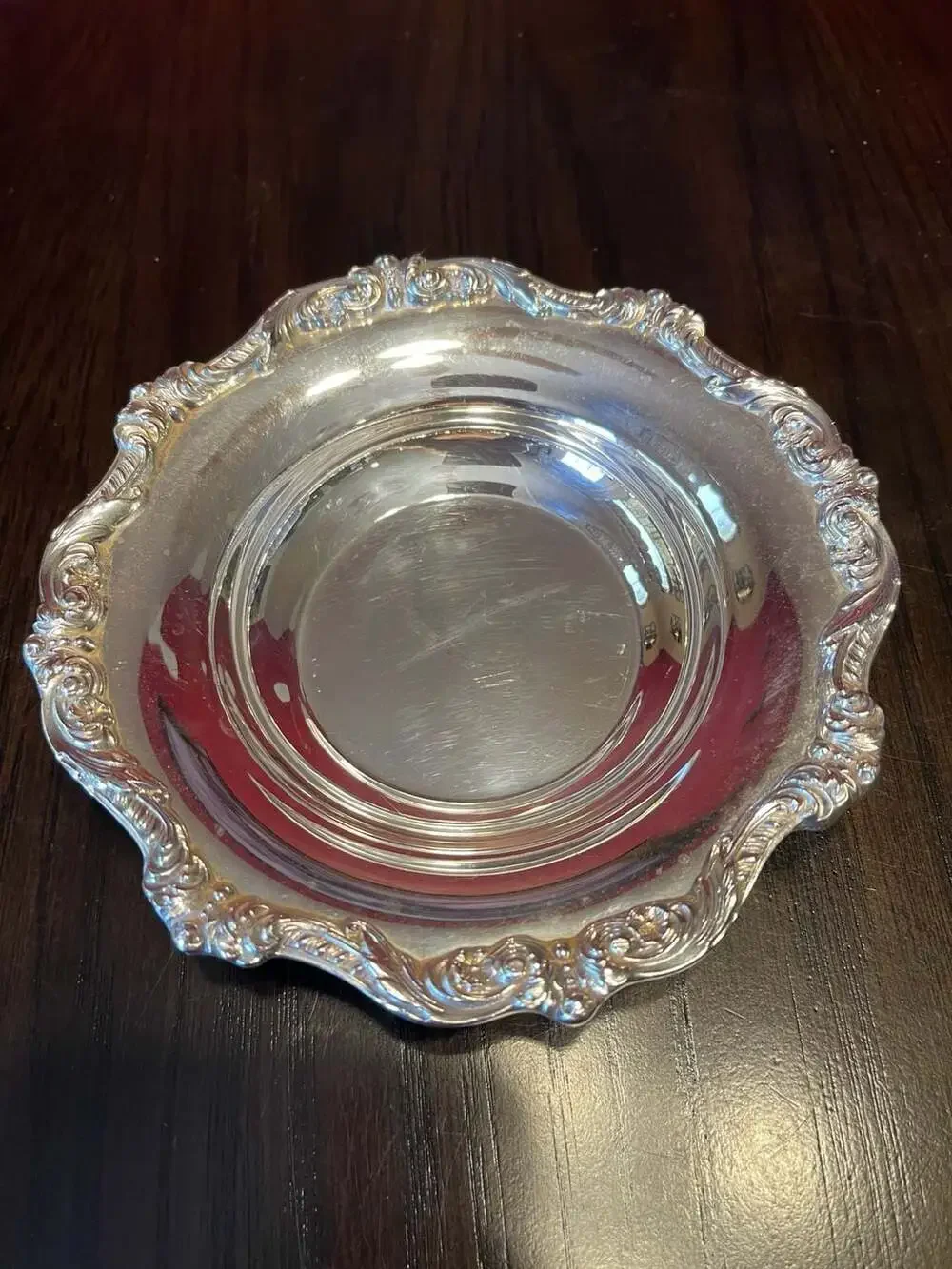 Vintage EPCA Old English Silver-Plated Candy Nut Bowl by Poole (Model 5004)